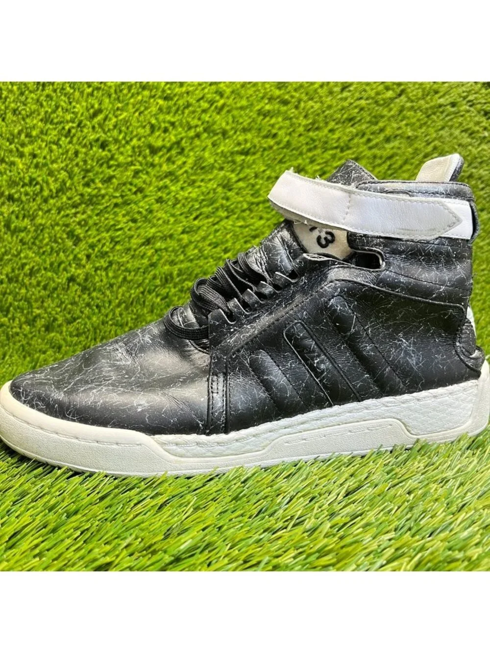 Adidas x Y-3 Hayworth Splatter Mid Mens Size 8.5 Black Athletic Shoes Sneakers